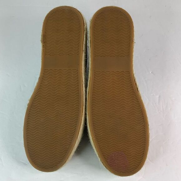 GEMO Round Toe Lace Tie Platform  Green/Leafs Print Espadrilles Sz 38/US 7.5 - Picture 6 of 10